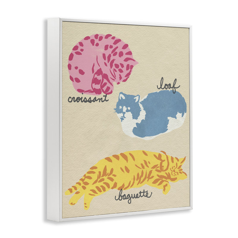 Drôle de forme de chat relaxant, estampe numérique, design par June Erica Vess, H 30 po x l 24 po