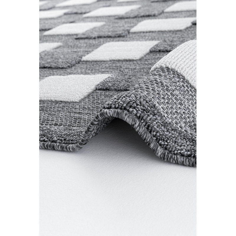 Retaaj Geometric Machine Made Indoor / Outdoor Area Rug, Runner 3'3" x 11'5"