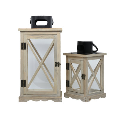 Ensemble de lanternes carrées 2 pièces