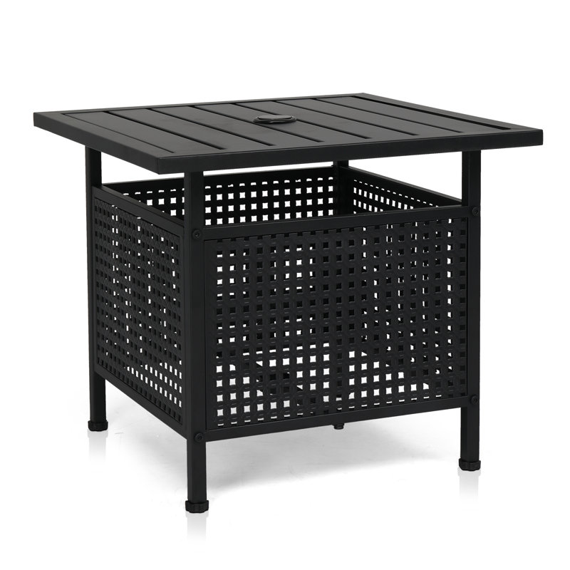 Kamilo Square Metal Outdoor Side Table , 21.7'' in. W 21.7'' in. D