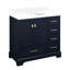 Quen 36" Freestanding Single Basin Vanity Set with Cabinet, Vanity Top, and Oval Undermount Sink-658309058-658153727-658309056