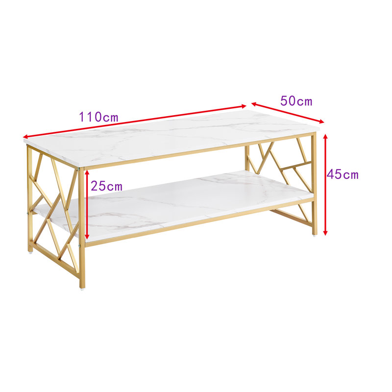 Alleyna Coffee Table with Storage, Gold