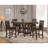 Walnut 2-Drawer Counter Height Table