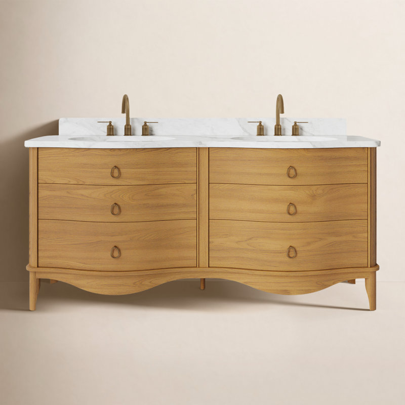 Pinehurst Emmy Bathroom Vanity, 72", Natural