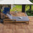 Acacia Wood Adjustable Backrest Outdoor Lounge Chair-937998550