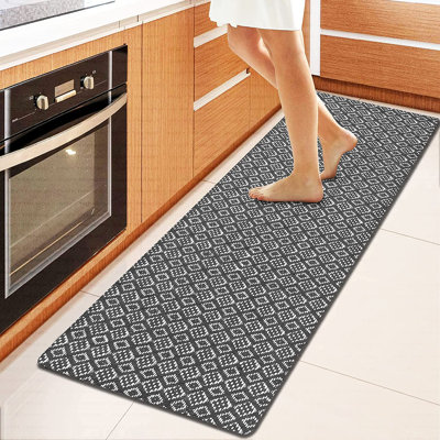 Geometric Water Resistant Anti-Fatigue Non-Skid Kitchen Mat
