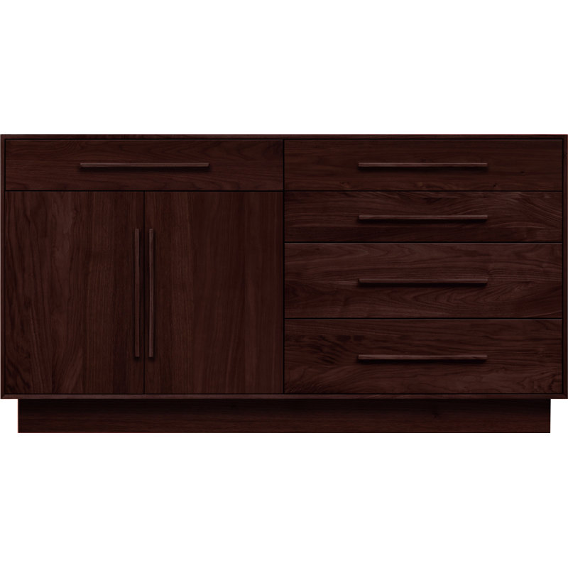 Moduluxe 5 - Drawer Solid Wood Dresser, Autumn Cherry, Right