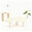 Table basse Cloud à 3 pieds, table d'appoint moderne en bois pour le salon, la chambre à coucher, le balcon et le patio, table centrale unique avec bords arrondis lisses, conception peu encombrante