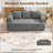 Convertible Sofa Bed ,5 In 1 Modular Sofa Bed For Living Room , Floor Sofa Lounge Couch With Removable Pillows-933924654