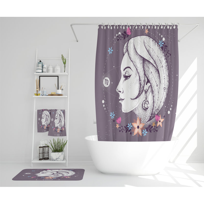 Neidy Polyester Shower Curtain Set