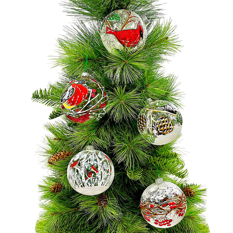 Ball 4'' Handmade Glass Animals Ball Ornament