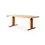 Bureau rectangulaire brun en bois massif-506242875