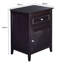 48cm W Manufactured Wood Bedside Table