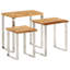Izmir Rectangular Solid Wood Metal Outdoor Patio Table - 60 cm W 33 cm D-418026444-418026419