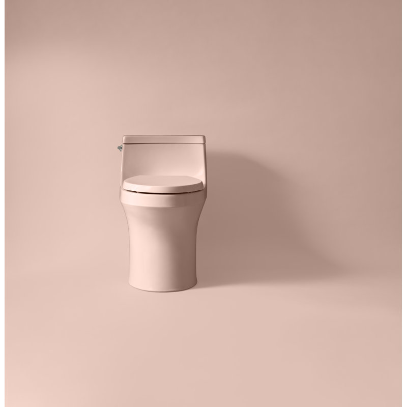 San Souci™ 1.28 GPF Elongated One-Piece toilet (Seat Included), Peach Blow, Left-Hand