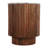 Odera Ribbed Pedestal End Table Detailing With Marble Top Accent - Stylish Small Round Side Table For Home Decor - Statement Narrow End Table Or Living Room End Tables For Any Interior Design - 20"-2007732555