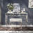Kayli Glass and Metal Makeup Vanity Set with Stool-1761520980