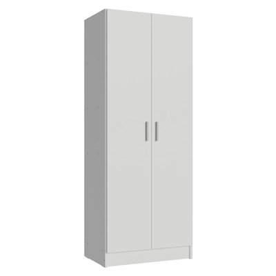 Garage Pantry Storage Cabinet 2 Doors with 5 Utility Shelves 23"L Wooden Organization Unit for Garage by Latitude Run