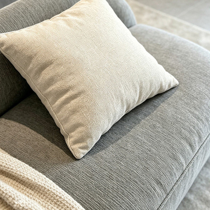 Chaise longue simple en tissu simple d'intérieur, Left Hand Facing
