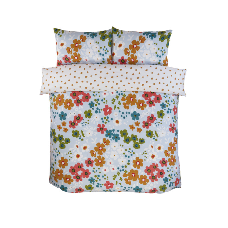 BETTY Polyester Floral Duvet Cover Set with Pillowcases Included, Kingsize, 3