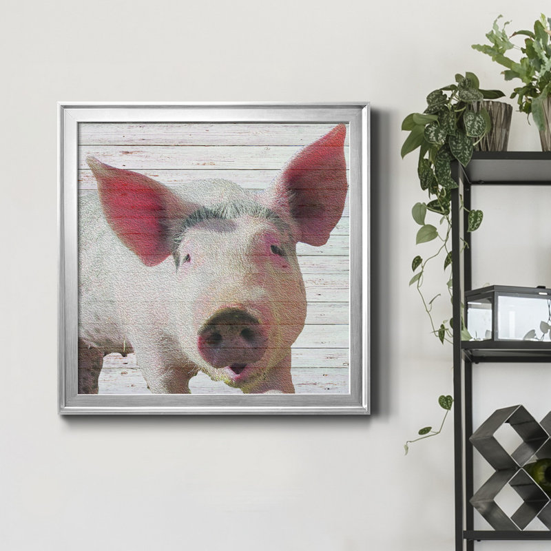 Wilbur - Cadre photo, reproduction d'art sur toile, Encadrement argenté, H 26,5 po x l 26,5 po x P 1,5 po