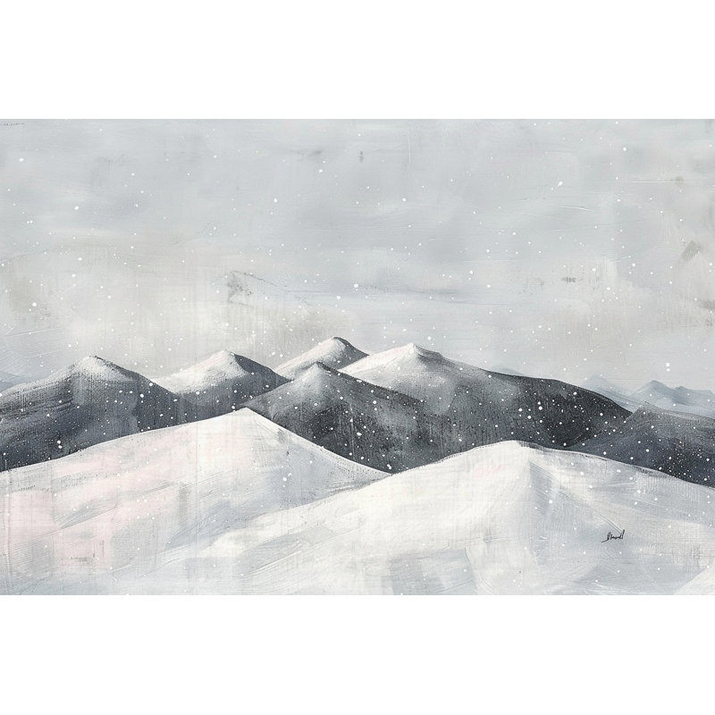 «Winter Peaks», art mural sur toile tendue, L 48 po x H 36 po x P 1,5 po