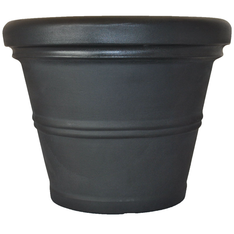 Canotib Pot Planter, 10" H x 13.5" W x 13.5" D, Black