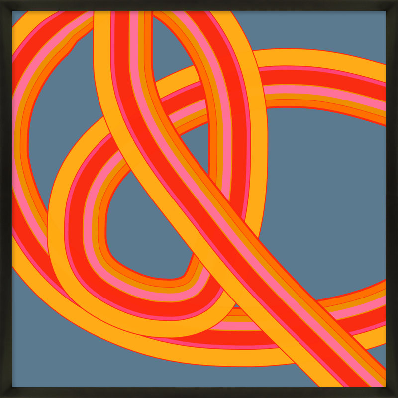 Hawaiian Twist By Jacques Pilon - Framed Wall Art, Black, 24" H x 24" W x 1.25" D