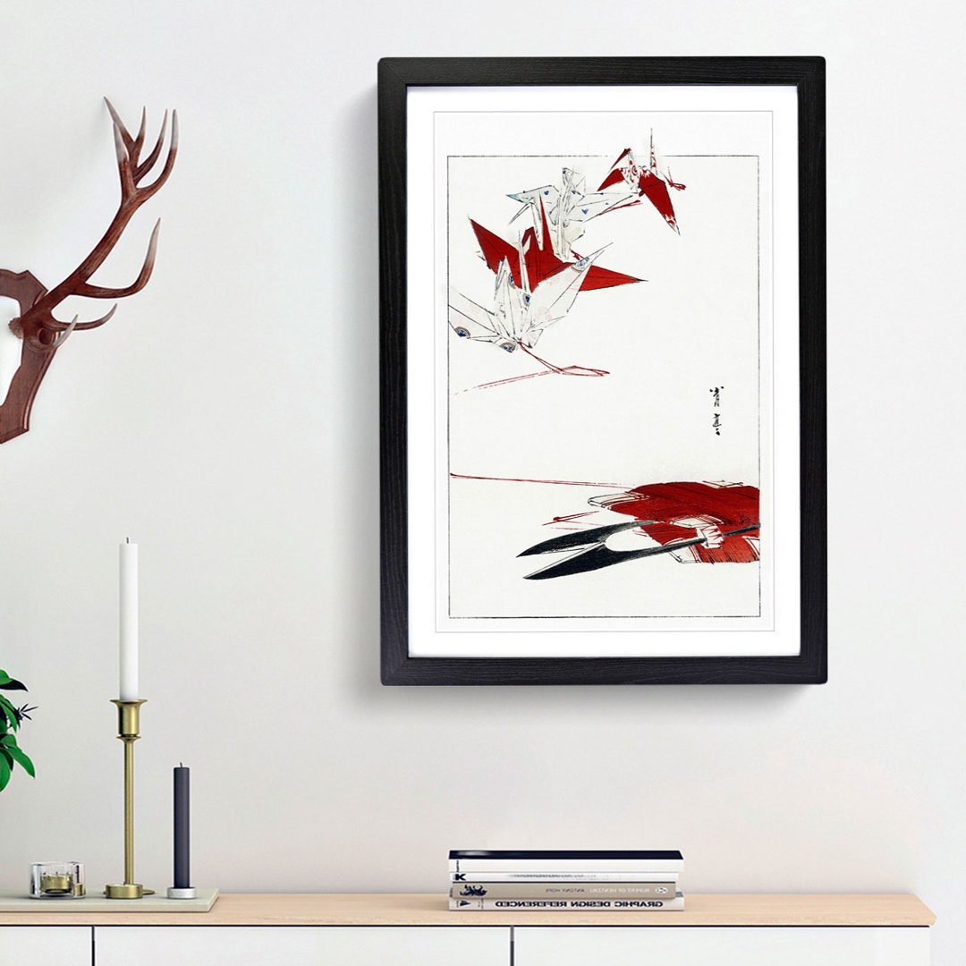 Bird Origami by Watanabe Seitei - Picture Frame Painting Print