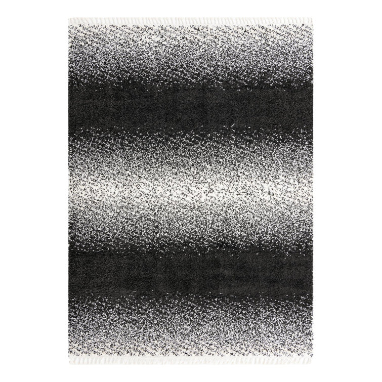Tapis gris à rayures Mitzy