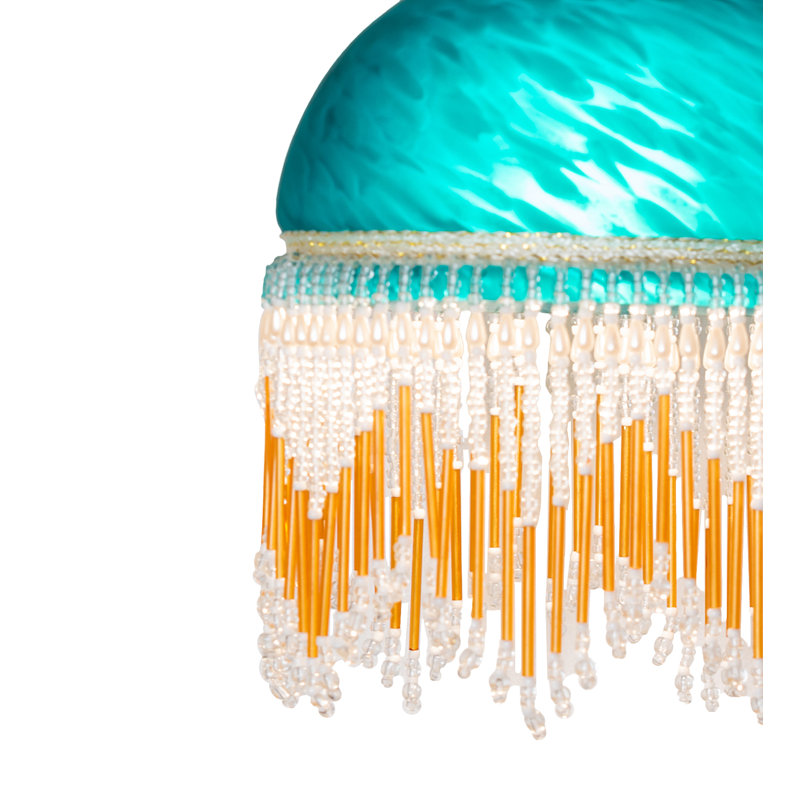 1 - Light Armed Sconce, Blue, 6" H x 6" W x 6" D