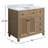 Annie 36 " W Freestanding Standard Free Standing Single Double Single Vanity Bathroom Vanity With Carrara Marble Top