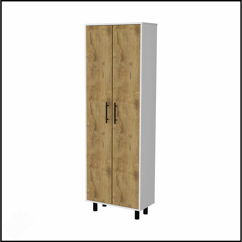Fagan 2-Door 5-Shelf Kitchen Pantry With Spacious Storage And Modern Macadamia Finish, Ideal For Organized Kitchens