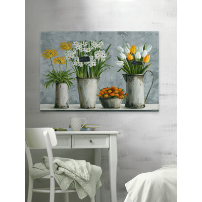 « my jolies fleurs » par marmont hill, impression sur toile tendue