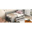 Lit de jour gris simple avec tiroir coulissant et tablette - Maximisez le rangement. . 77,8 po x 42,4 po 34,3 po. Assemblage requis. Aucune base requise dans les options de rangement élégantes pour rehausser le style de votre chambre à coucher.-121104175-121104176
