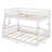 Wood Full XL Over Queen Bunk Bed With Ladder And Guardrails