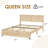 Platform Bed Frame, Bed Frame With Natural Rattan Headboard, Cane Bed Frame With 2 Storage Drawers And Strong Wood Slats Support, Noise Free, No Box Spring Needed-1618616878