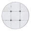 Miroir mural rond en verre antique D36 "