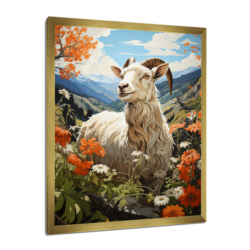 Urick Goat Mountain Guardian Pastoral I sur impression sur toile, H 20 po x l 12 po x P 1 po, Encadrement doré