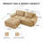 82 Inch Modern L-Shaped Modular Sectional Sofa With Corduroy Fabric, Deep Seating, Movable Ottoman, And Tufted Design For Ultimate Comfort-1195597218