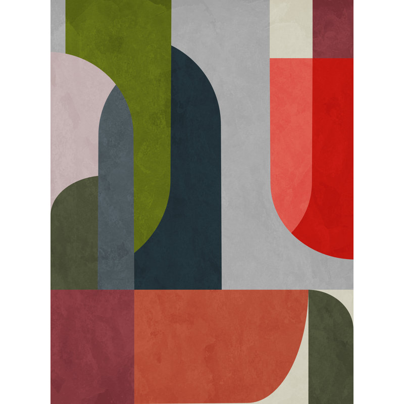 Rounded Parts Print by Angel Estevez, 21.25" H x 17.25" W, Black Framed Paper