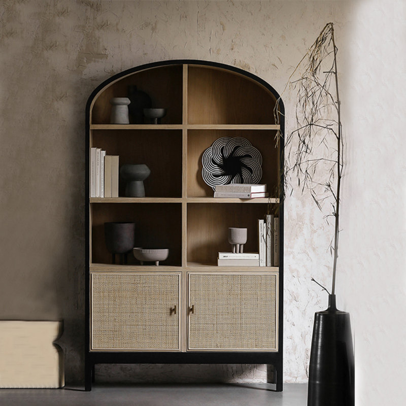 Vitrine simple en bois massif rétro