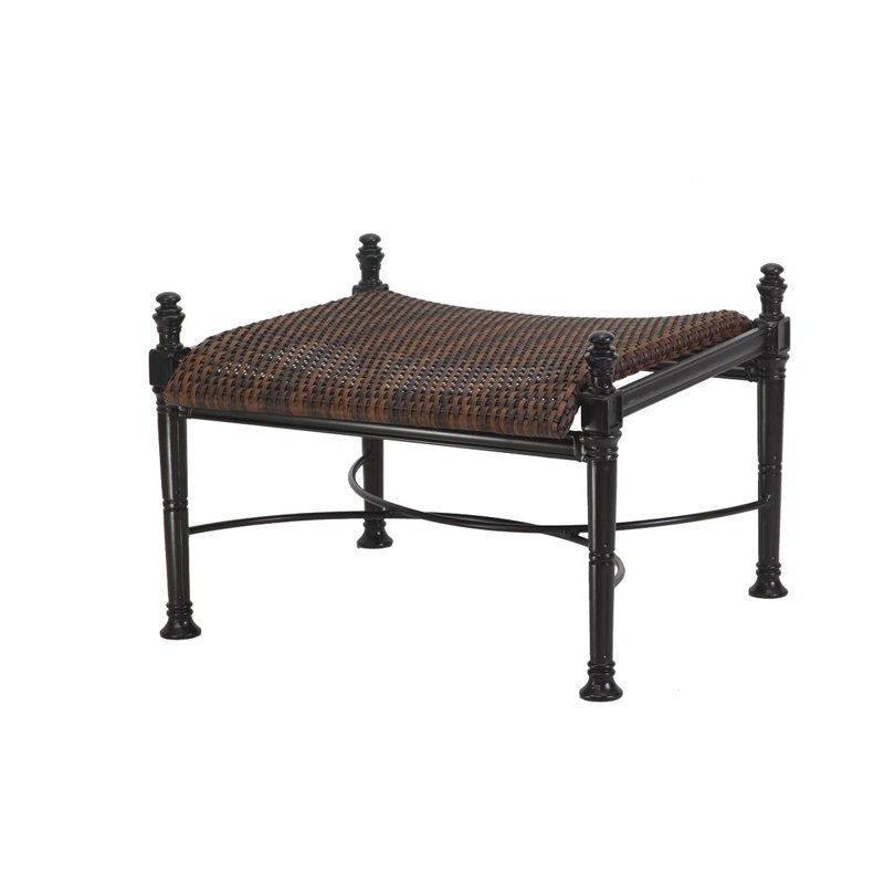 Florence Woven Ottoman, Desert Bronze, Chestnut Wicker