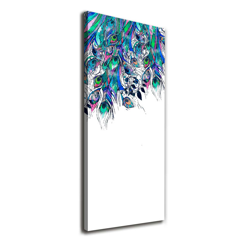 Peacock Feathers - Wrapped Canvas Print