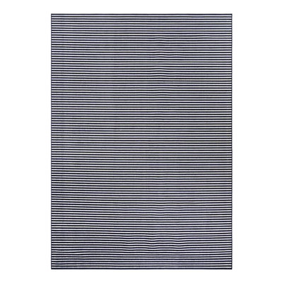 Sabrina Soto Stripes Indoor/Outdoor Rug Navy Blue