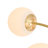 12 - Light Brass Frosted Glass Globe Starburst Chandelier