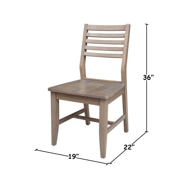 Darriyah 18'' H Solid Wood Side Chair, Flax