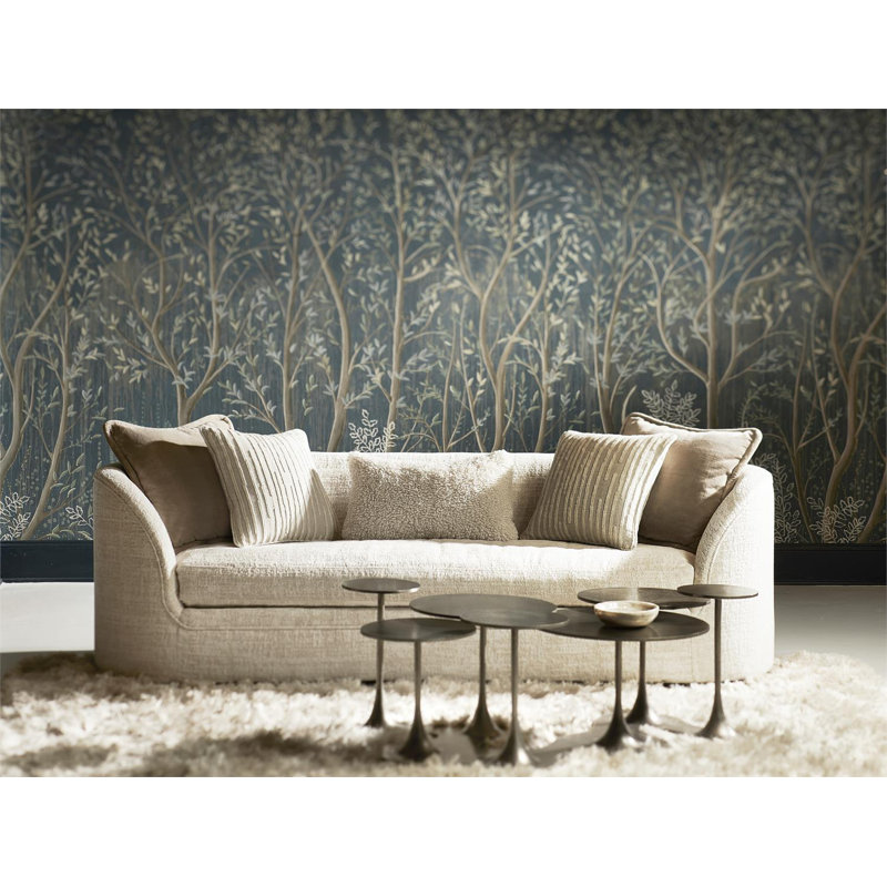 Amara Upholstered 98'' Sofa, Light Grey Linen 1847-010