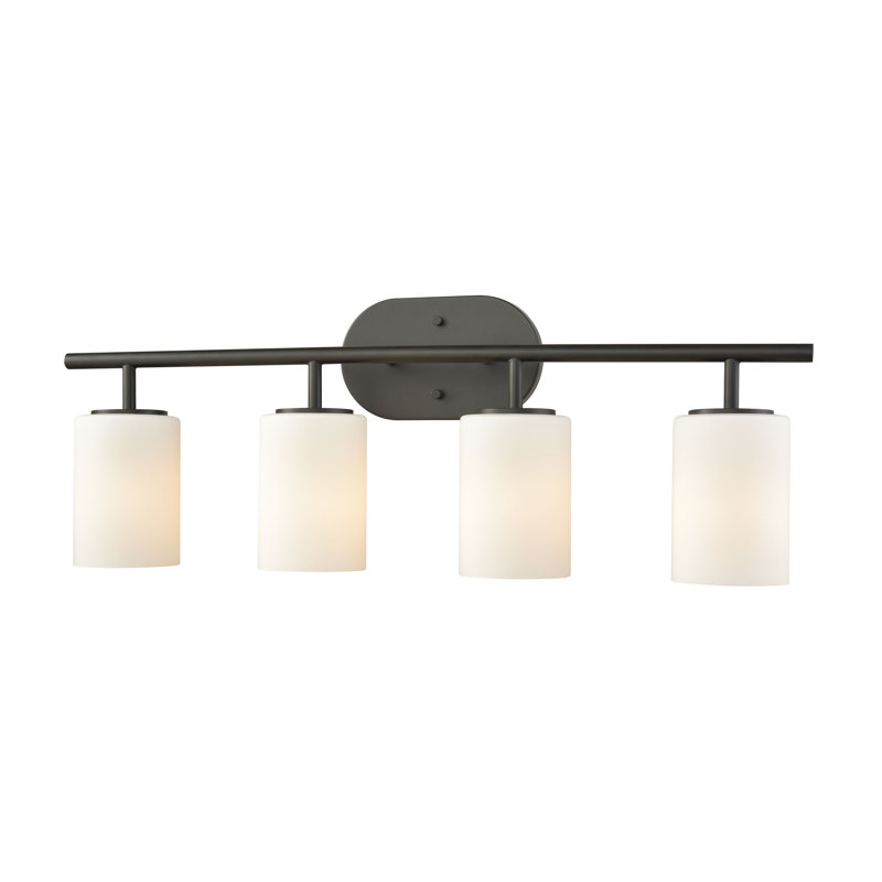 Éclairage pour salle de bain à 4 lumières de 28 po de largeur Pemlico - Bronze huilé, Oil Rubbed Bronze, 4 Lights