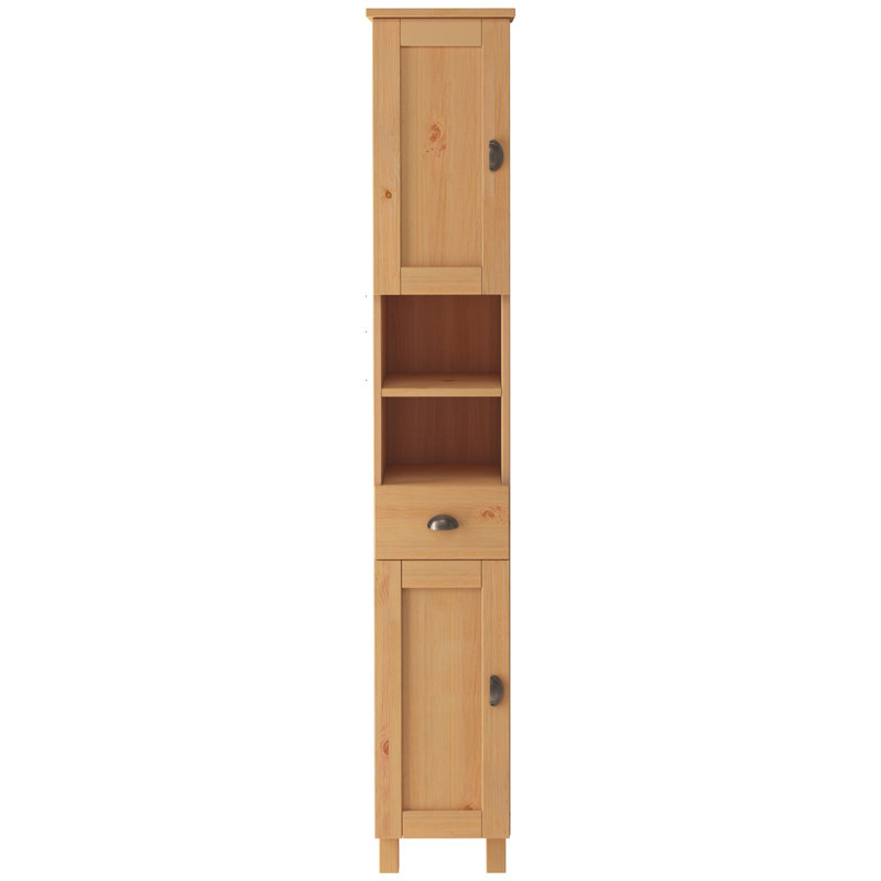 Milone Solid Wood Bathroom Storage, Stain Wax